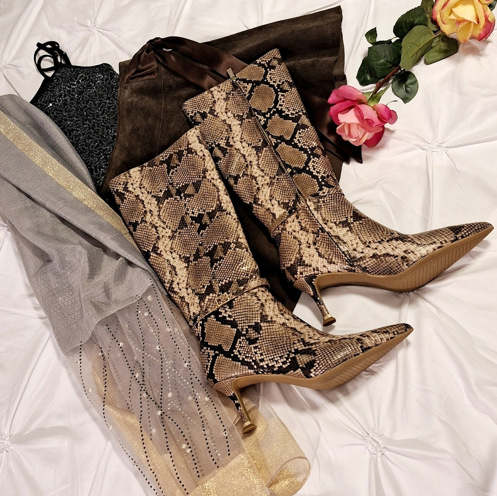 KENNETH COLE NEW YORK SNAKE BOOTS – SZ 7 – NWT - Picture 3 of 8
